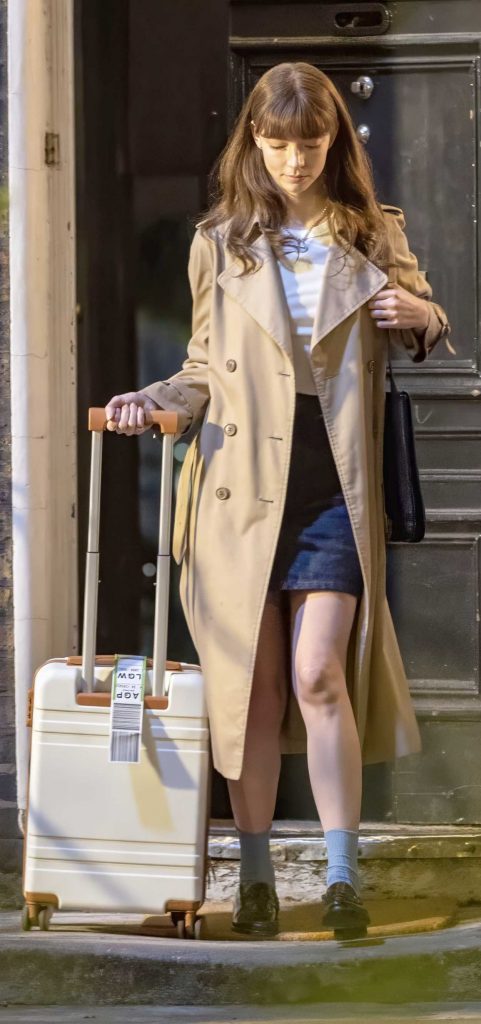 Anya Taylor-Joy in a Beige Trench Coat