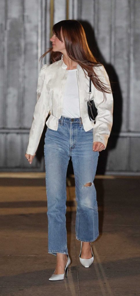 Daisy Edgar-Jones in a White Jacket