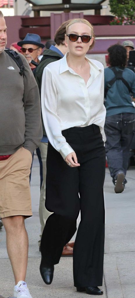 Dakota Fanning in a White Blouse