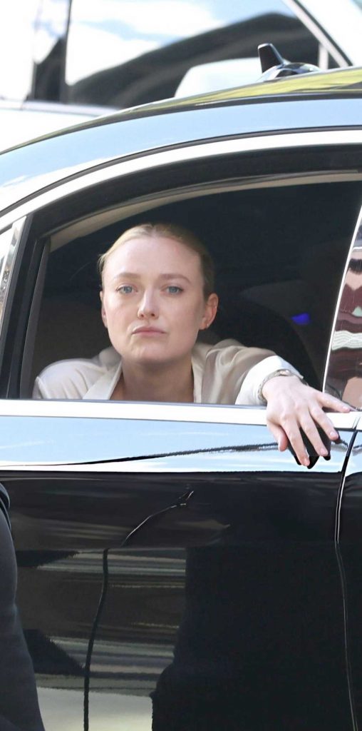 Dakota Fanning in a White Blouse