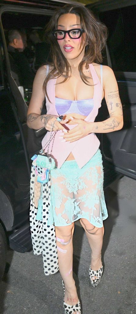 Doja Cat in a See-Through Skirt