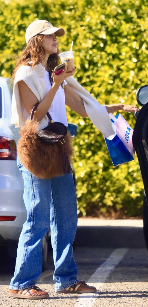 Eiza Gonzalez in a Beige Cap