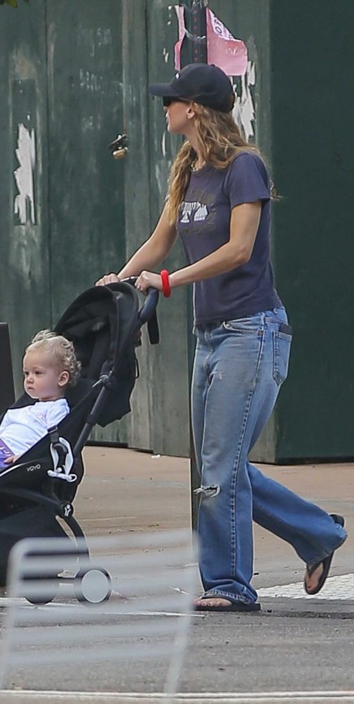 Jennifer Lawrence in a Blue Ripped Jeans