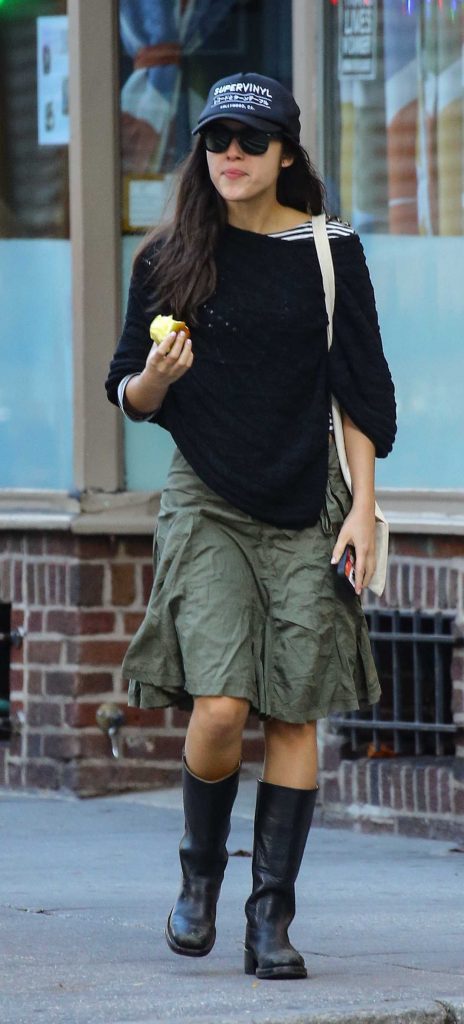 Olivia Rodrigo in an Olive Skirt