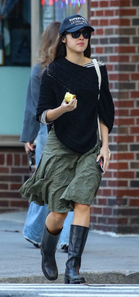 Olivia Rodrigo in an Olive Skirt