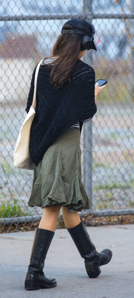 Olivia Rodrigo in an Olive Skirt