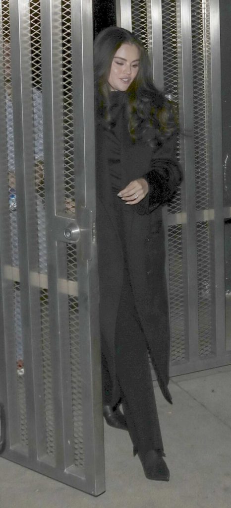 Selena Gomez in a Black Coat