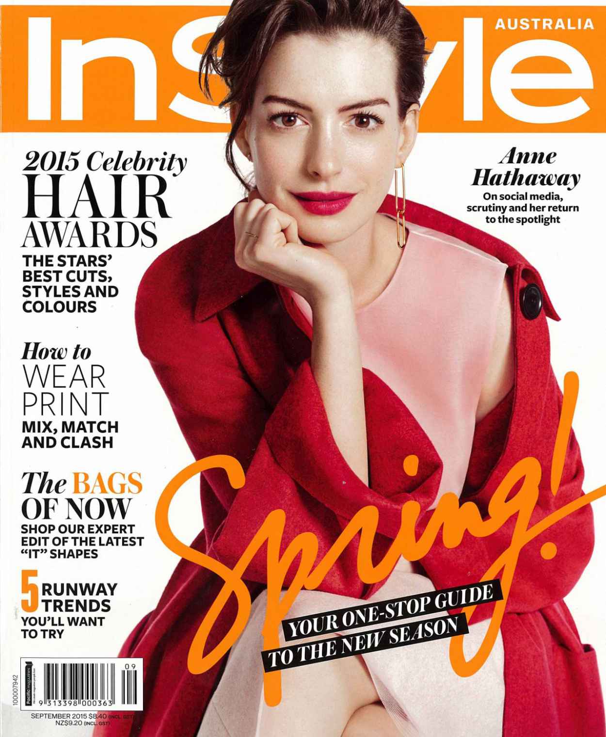 Anne Hathaway – InStyle Australia September 2015 Cover – celebsla.com