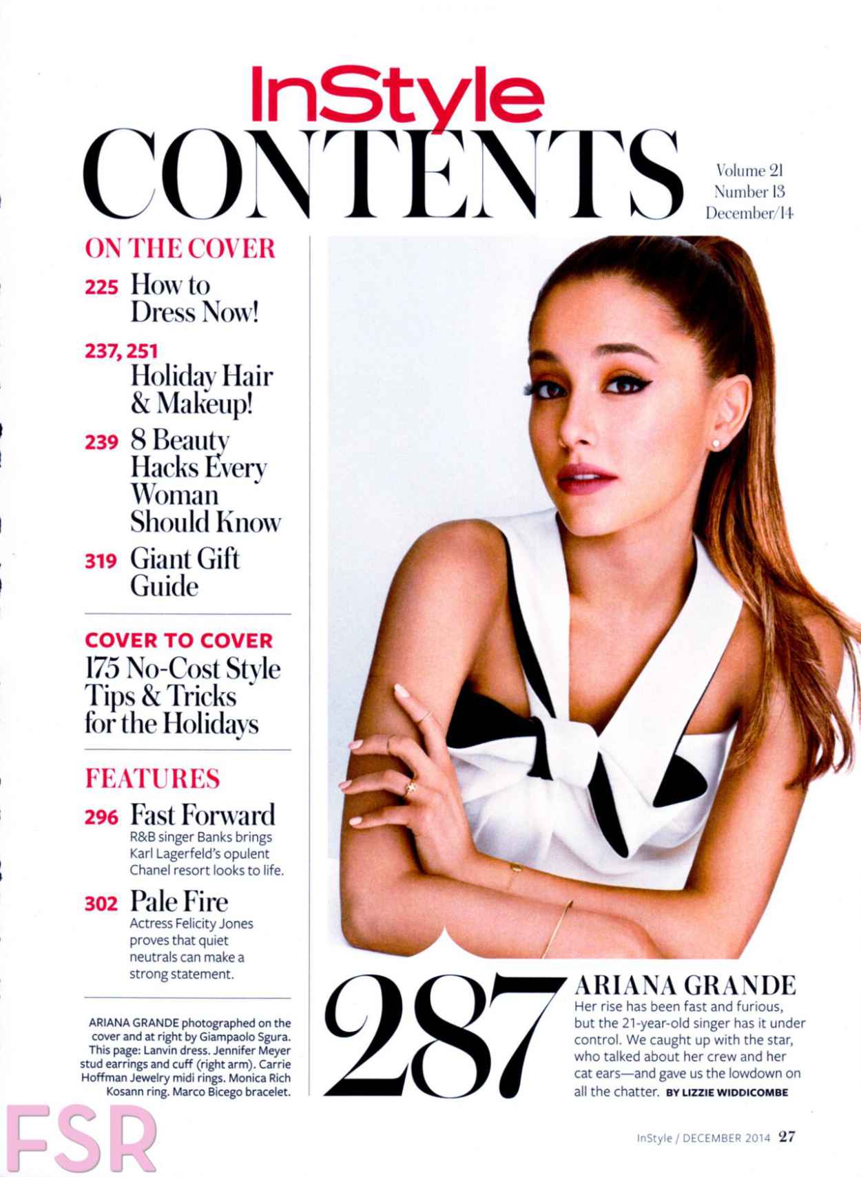 Ariana Grande Instyle Magazine December 2015 Issue 6240