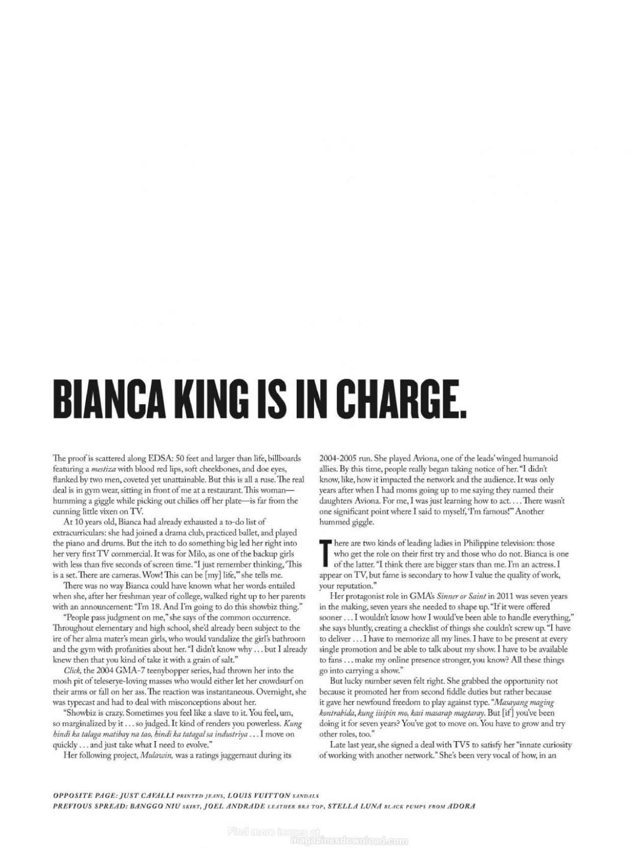 Bianca King Rogue Magazine March 2015 Issue – celebsla.com