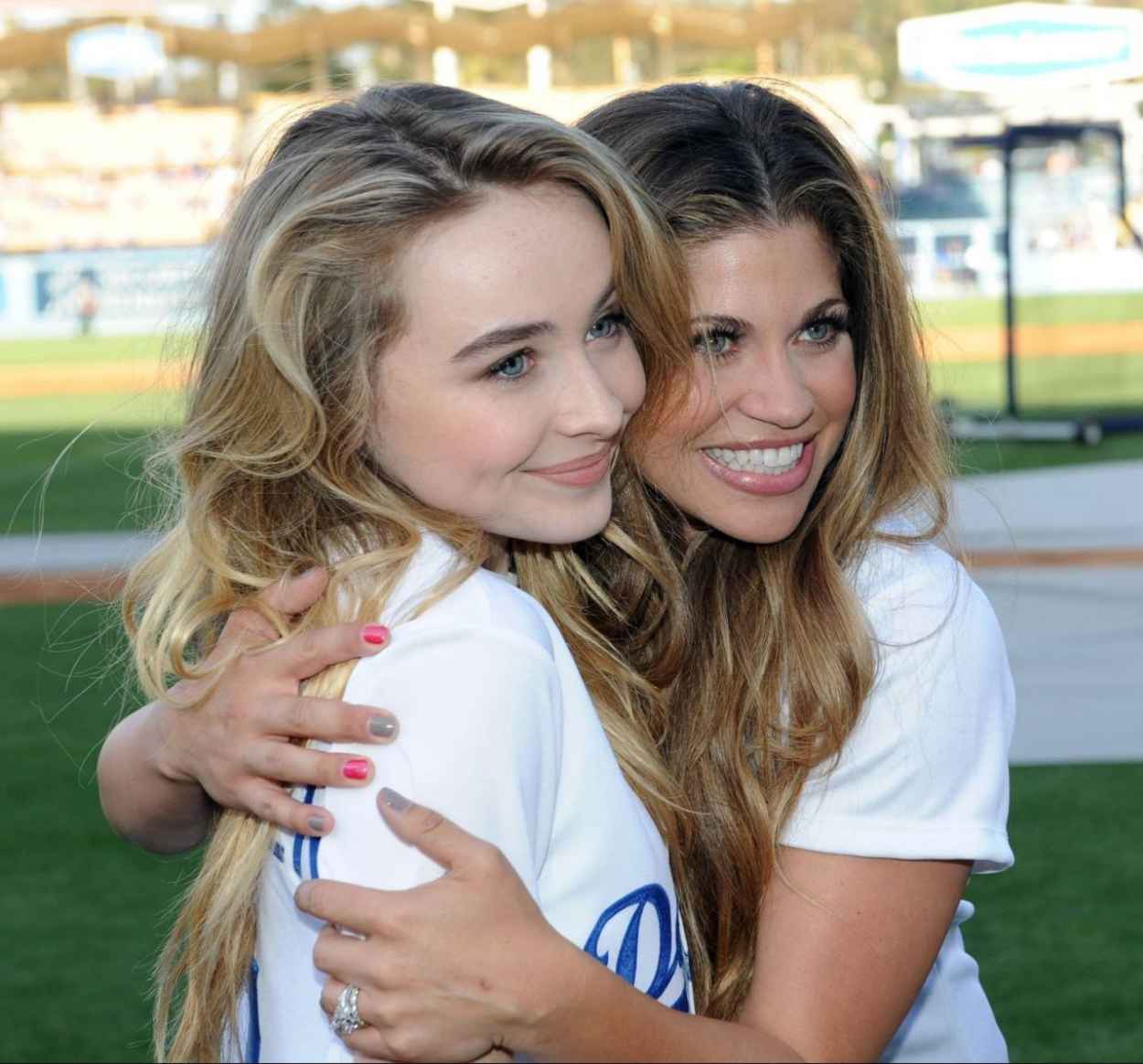 Danielle Fishel, Sabrina Carpenter and Rowan Blanchard - Dodgers Game in Los Angeles - June 2015-2