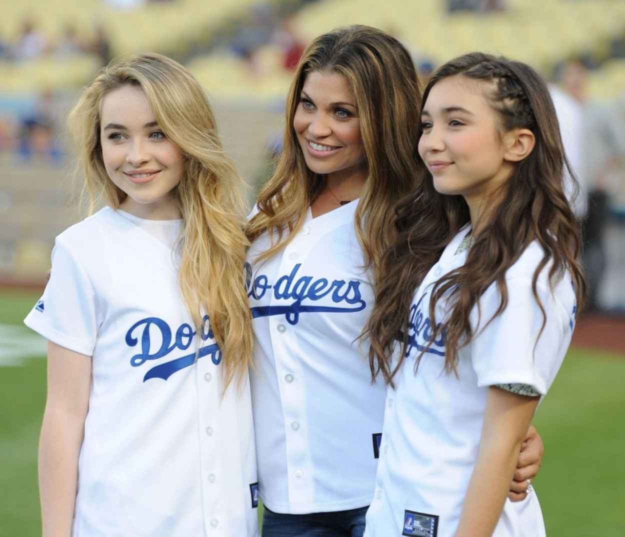 Danielle Fishel, Sabrina Carpenter and Rowan Blanchard - Dodgers Game in Los Angeles - June 2015-3