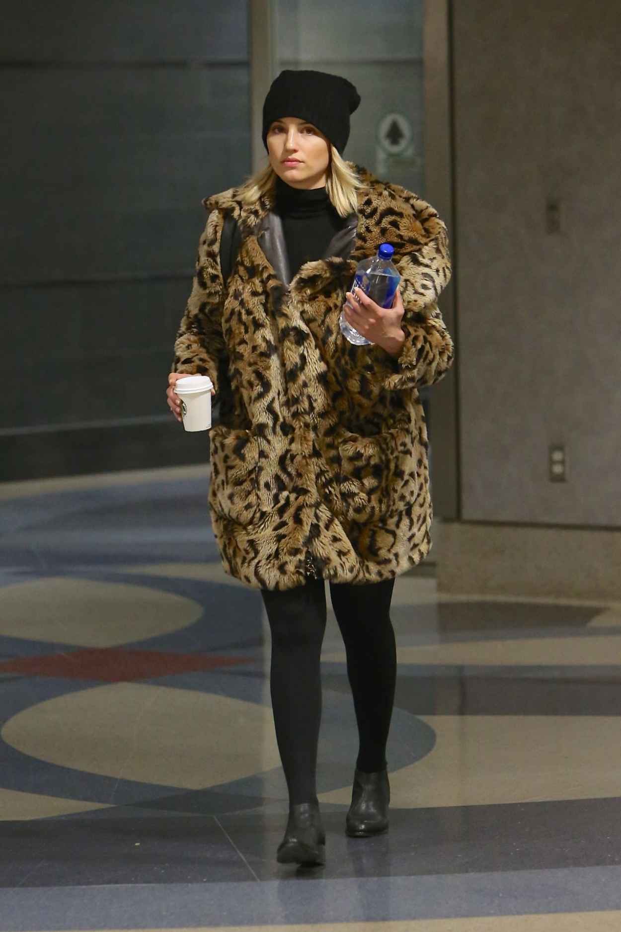 Dianna Agron Style – Out at LAX Airport, February 2015 – celebsla.com