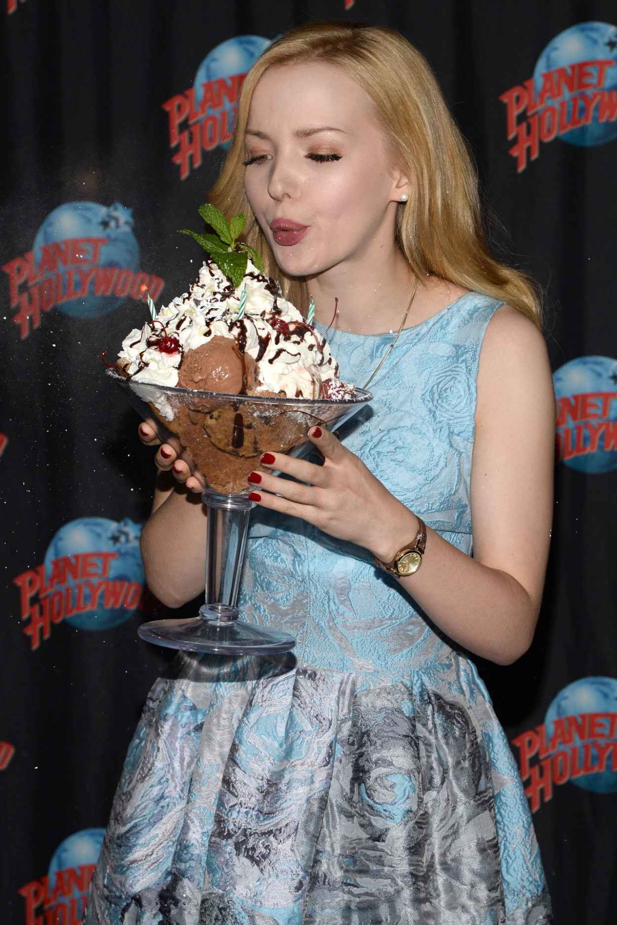 Dove Cameron at Planet Hollywood in Times Square - Eve of Her birthday, January 2015-1