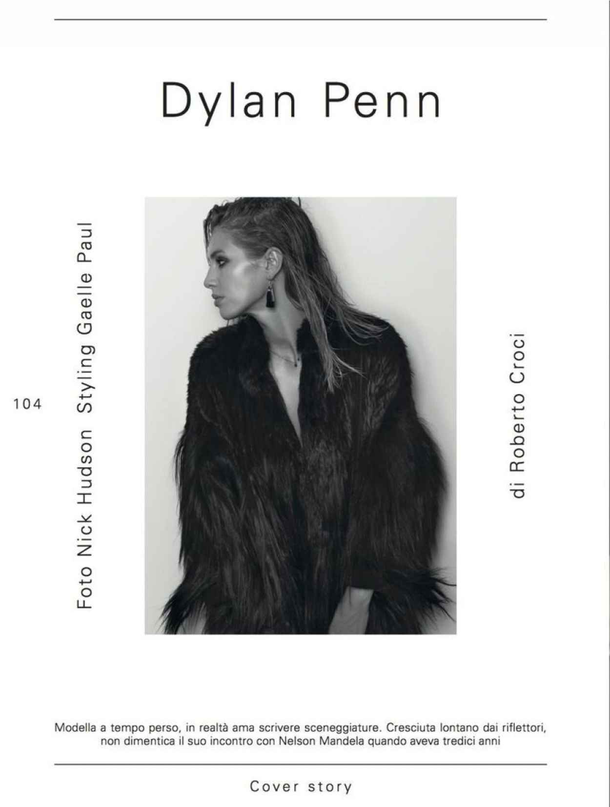 Dylan Penn – LOfficiel Magazine (Italia) – December 2015 Issue ...