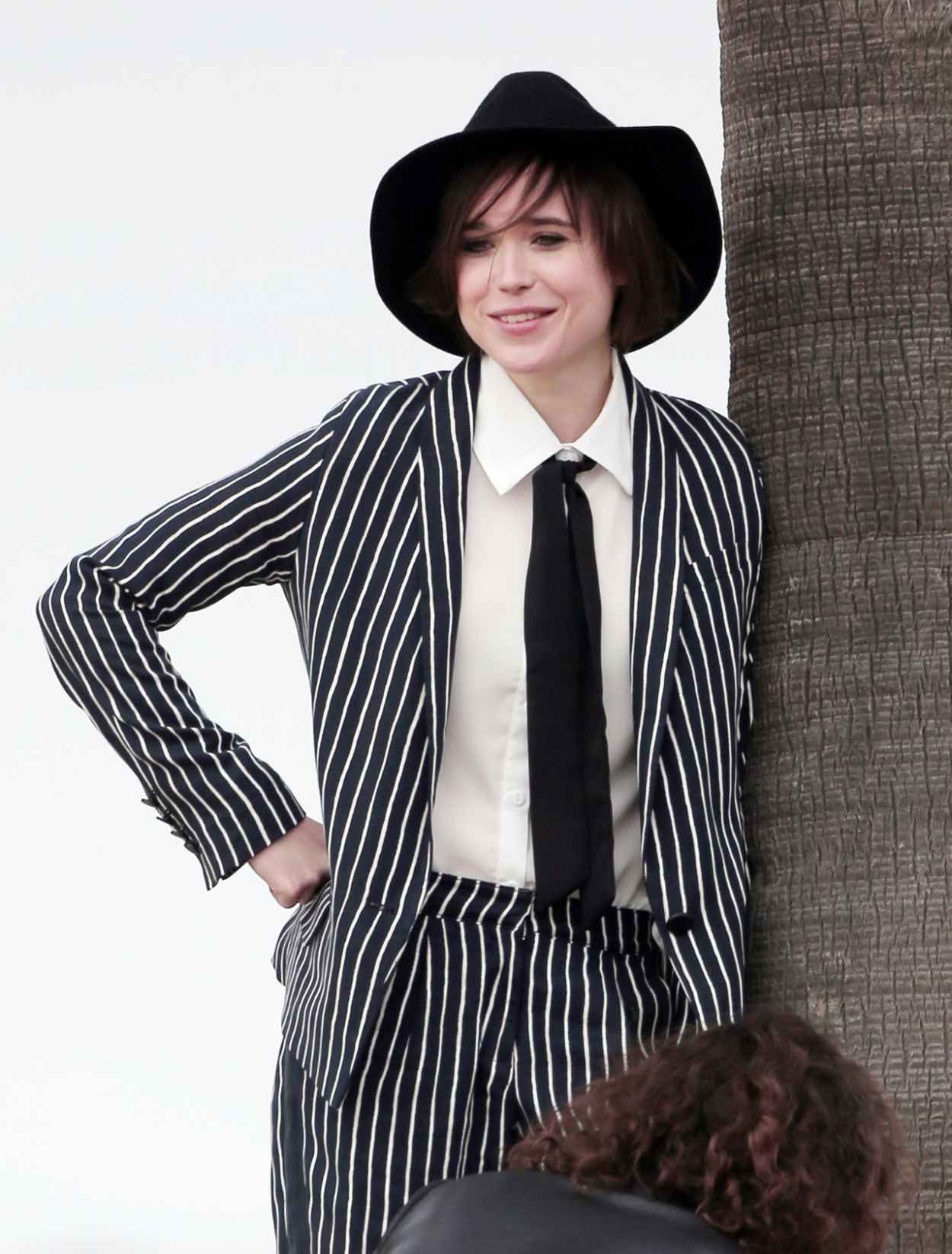 Ellen Page – Suits up for a Beach Photoshooot – Los Angeles, February