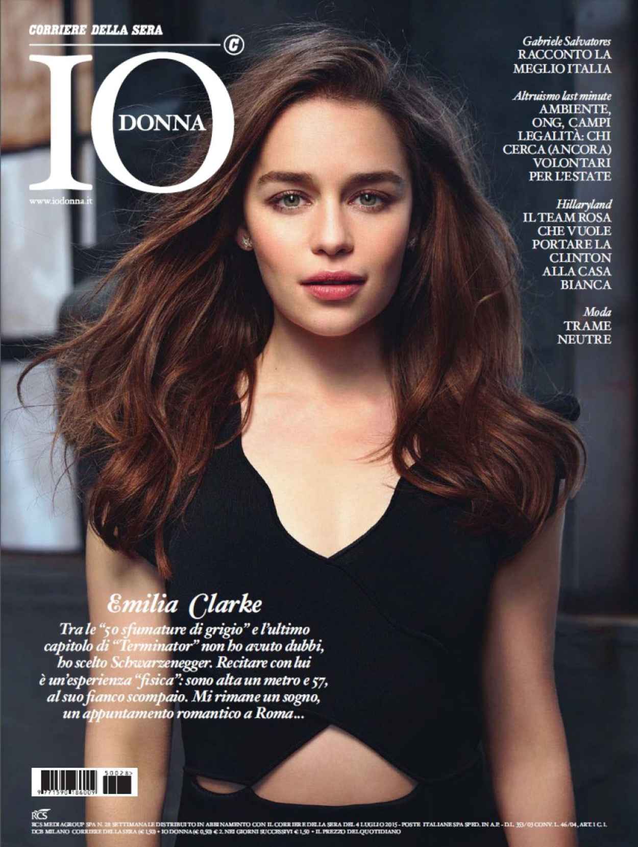 Emilia Clarke – Io Donna Magazine July 2015 Issue – celebsla.com