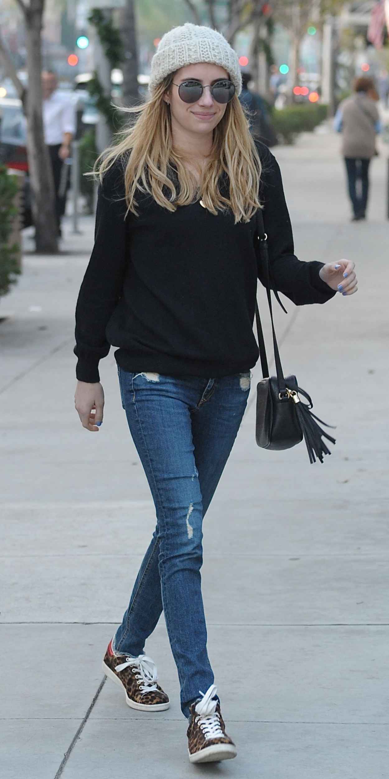 Emma Roberts in Jeans – Out in Beverly Hills, January 2015 – celebsla.com