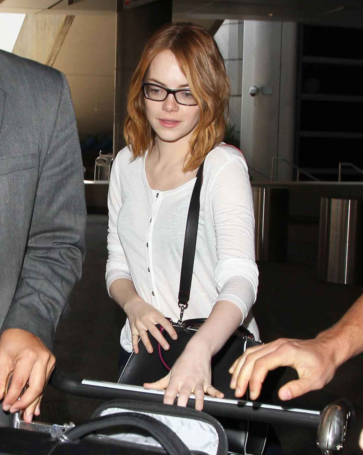 Emma Stone at LAX Airport, May 2015 – celebsla.com