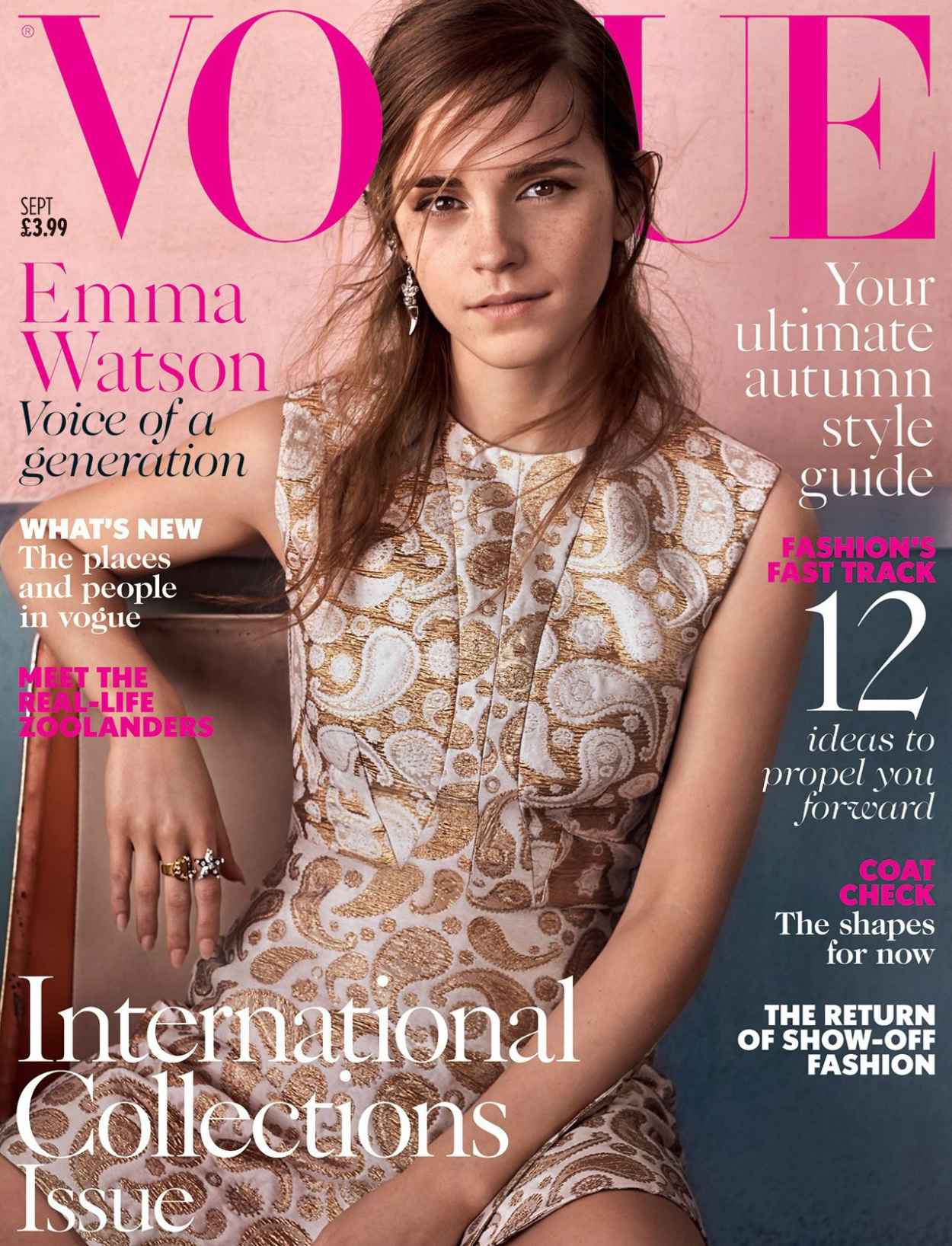 Emma Watson British Vogue Magazine September 2015 Cover