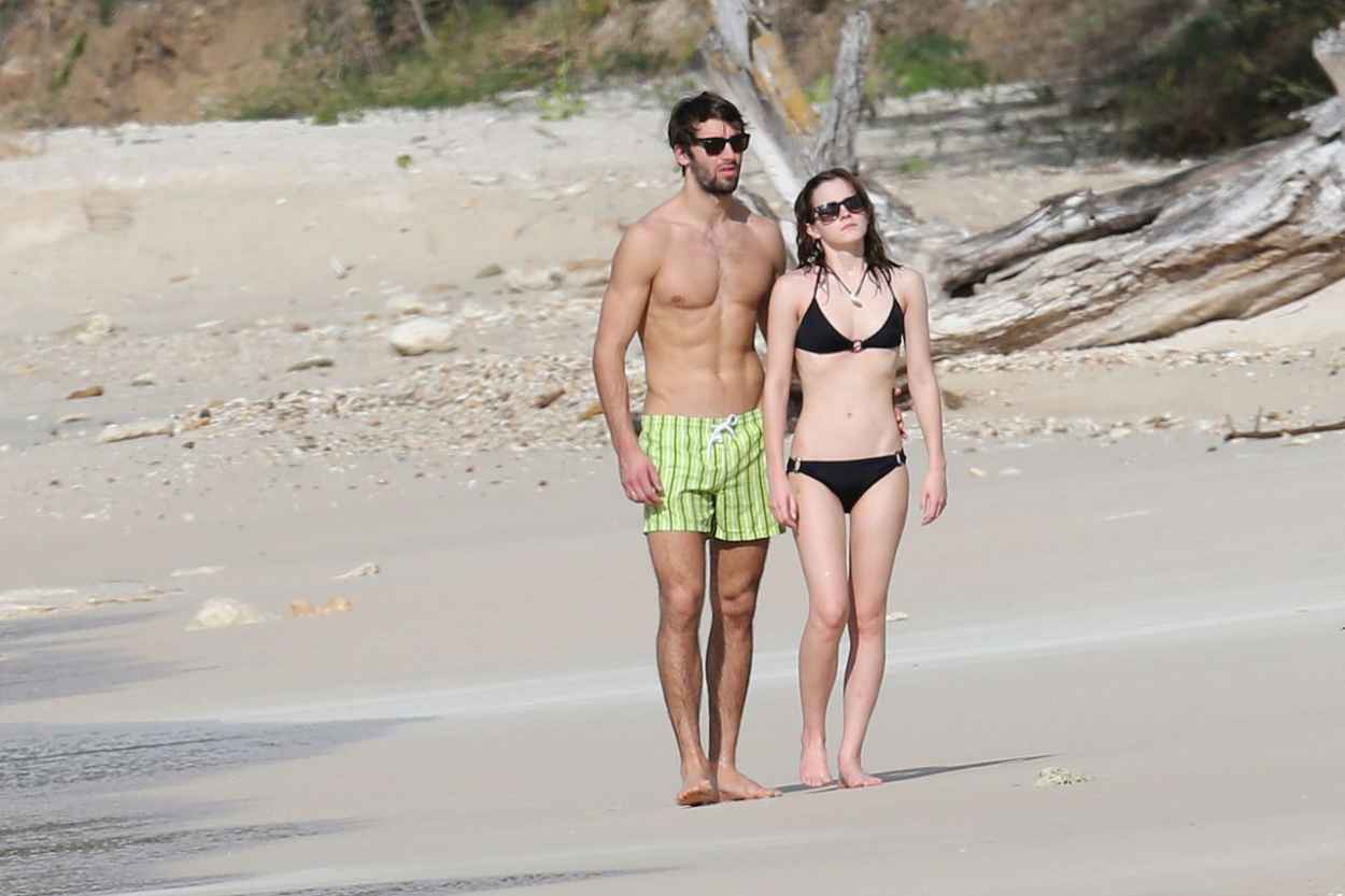 Emma Watson in a Bikini - with New Boyfriend Matt Janney on a Caribbean Beach. January 2015 (106 Photos!)-1