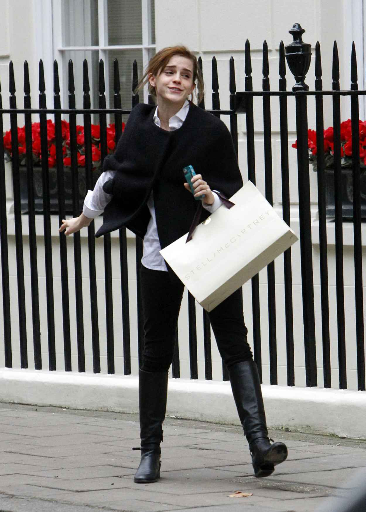 Emma Watson Street Style - Shopping Around Bond Street in Central London - December 2015-4