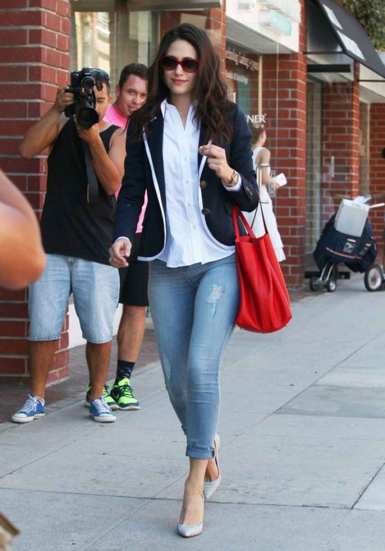 Emmy Rossum in Tight Jeans – Out in Beverly Hills, July 2015 – celebsla.com