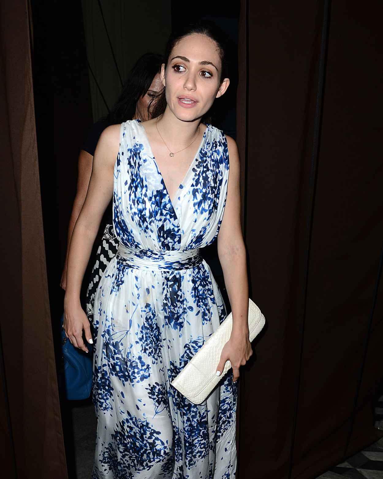 Emmy Rossum Night Out Style – at Craigs in West Hollywood – July 2015