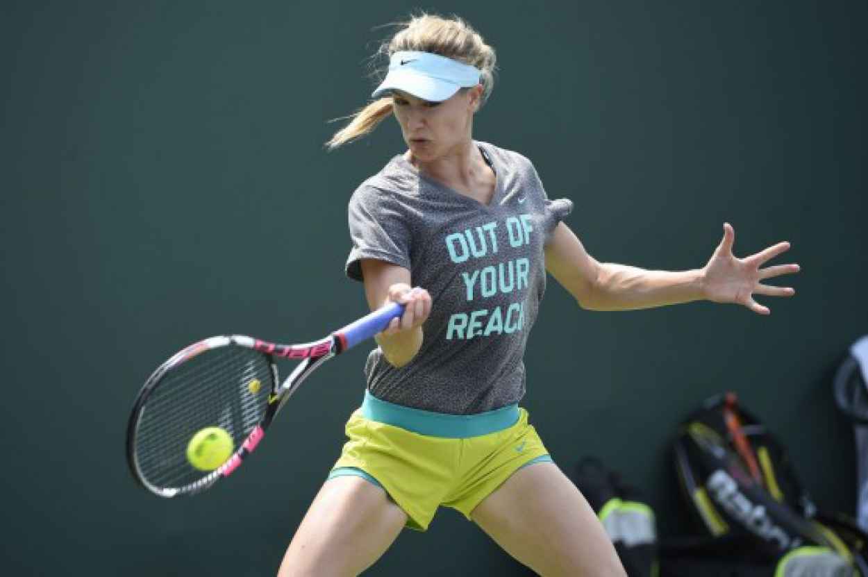 Eugenie Bouchard – Practice Session in Key Biscayne, March 2015