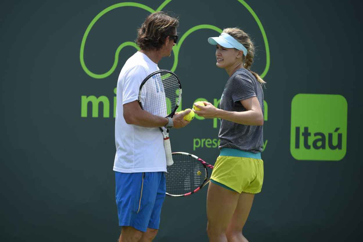 Eugenie Bouchard – Practice Session in Key Biscayne, March 2015