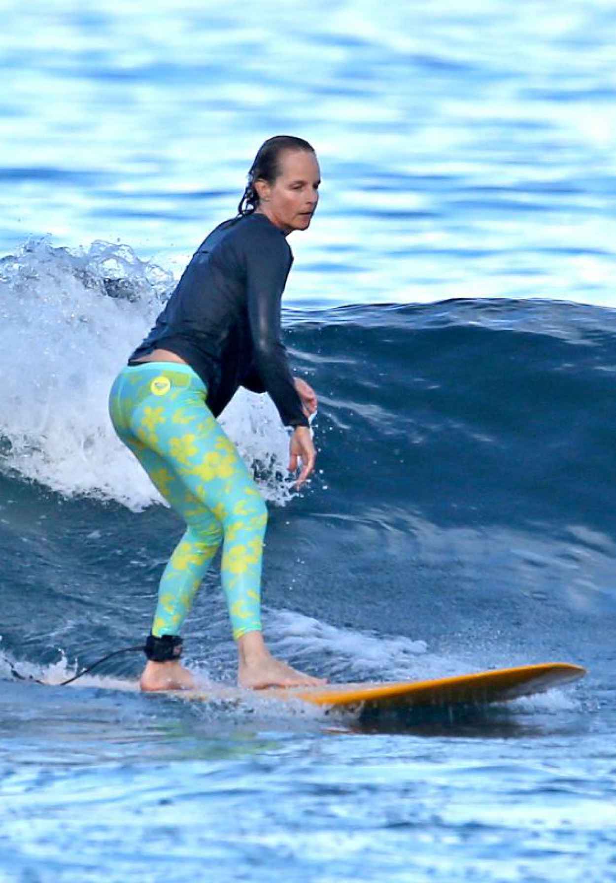 Helen Hunt Surfing in Hawaii, August 2015-1