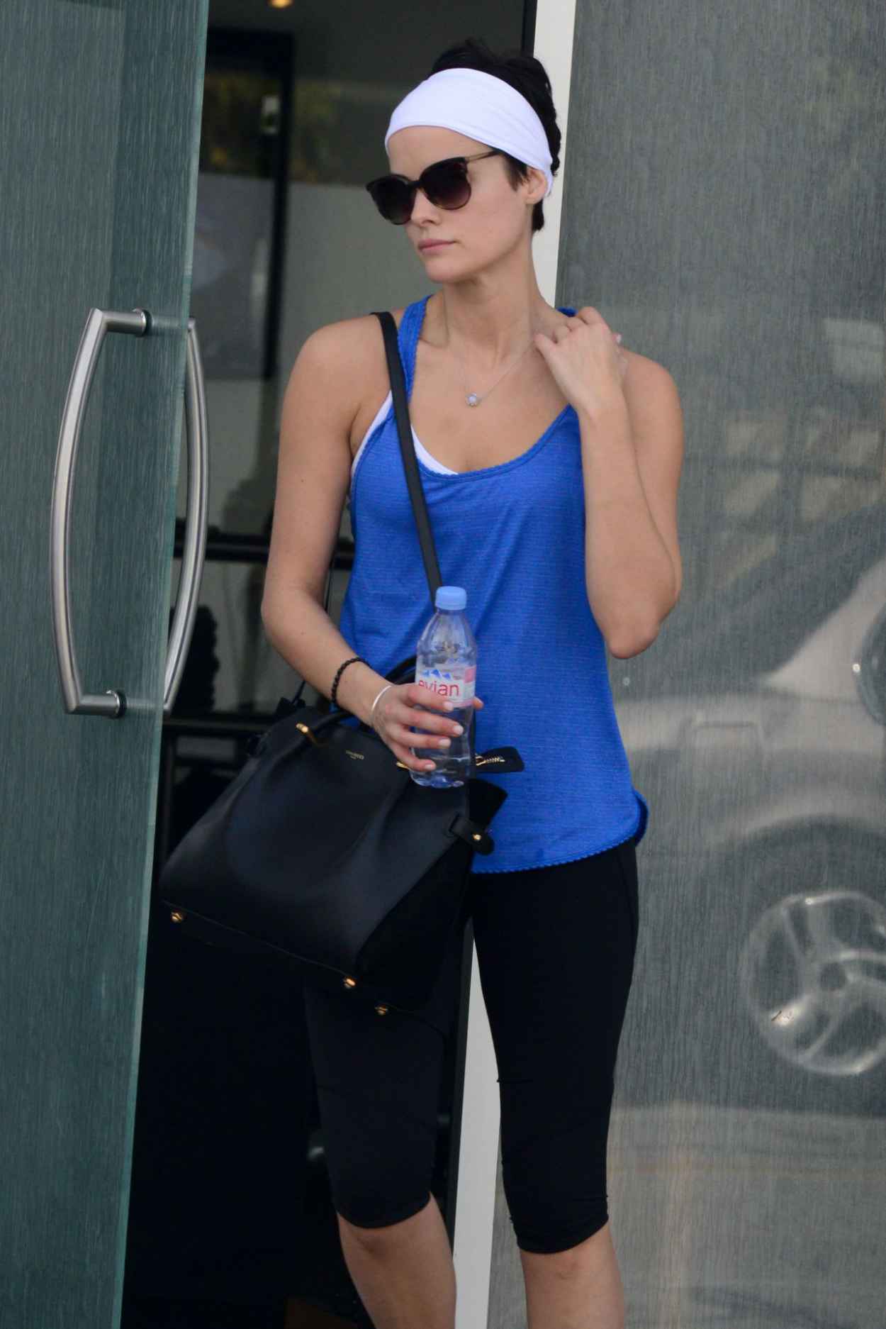 Jaimie Alexander Gym Style - at Rise Movement gym in Beverly Hills-1
