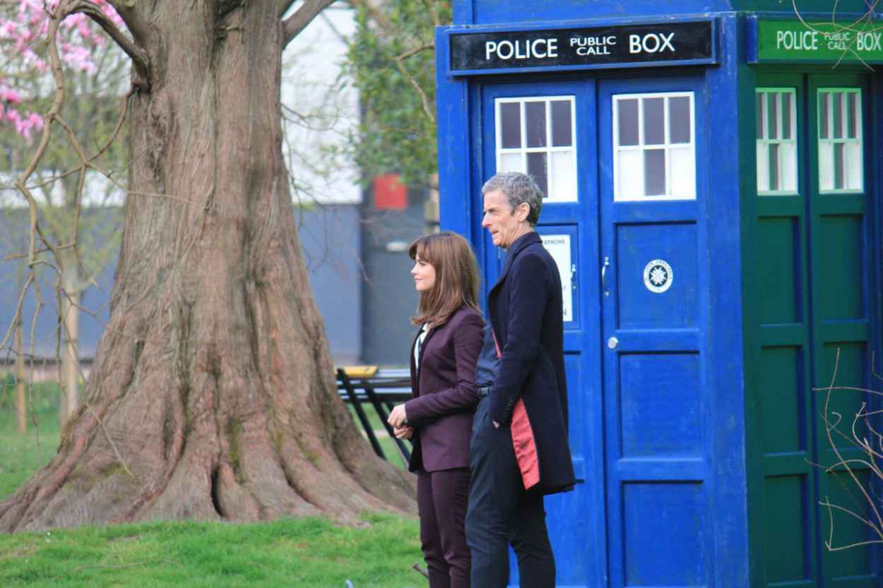 Jenna Coleman - Doctor Who Set Photos - Cardiff, March 2015-2