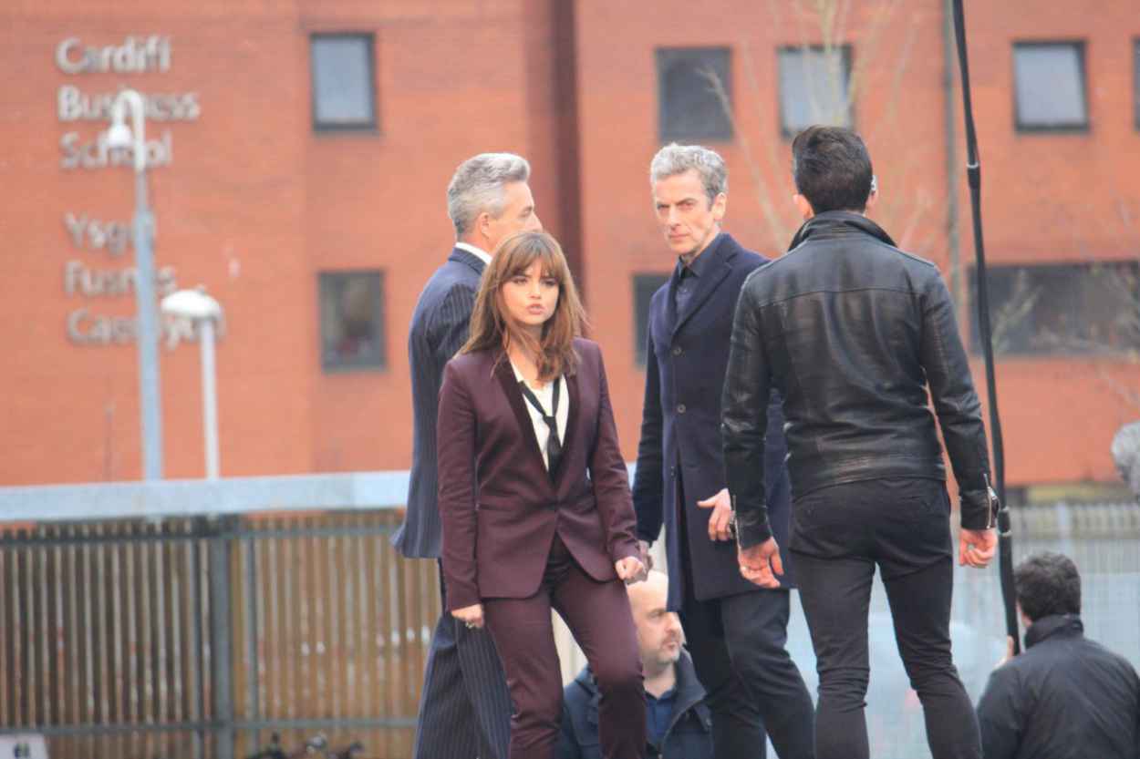 Jenna Coleman - Doctor Who Set Photos - Cardiff, March 2015-3