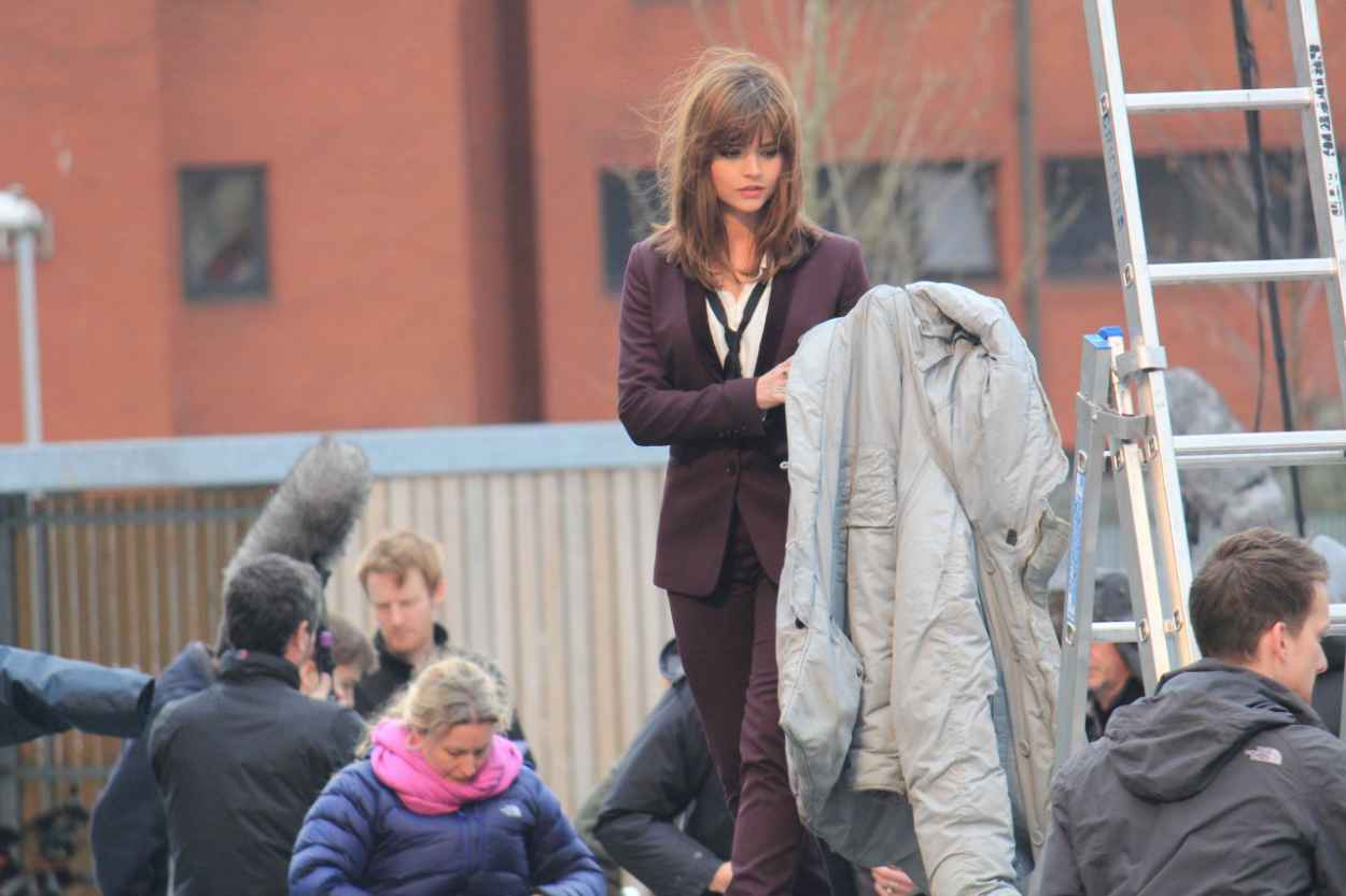 Jenna Coleman - Doctor Who Set Photos - Cardiff, March 2015-4