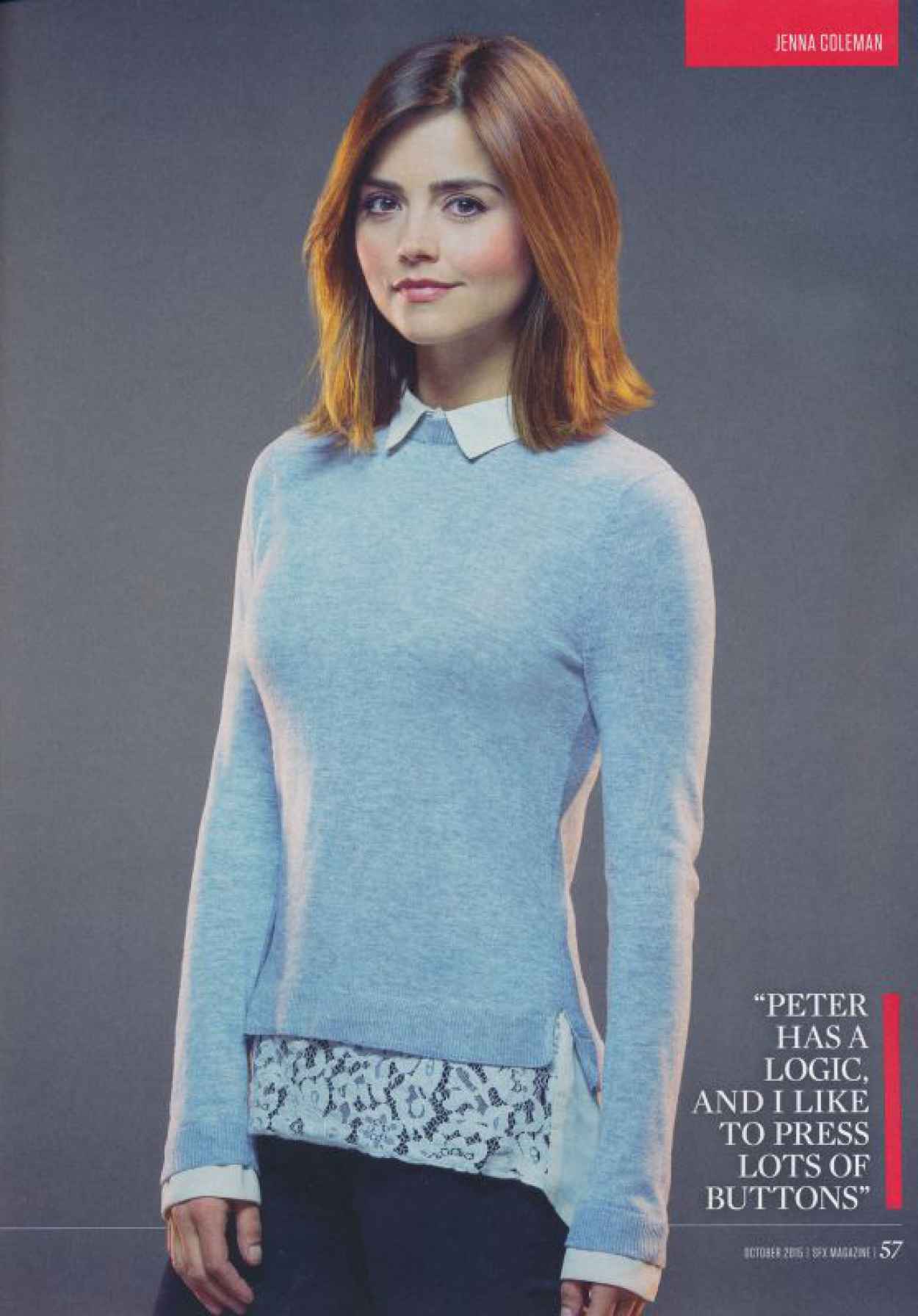 Jenna Coleman - SFX Magazine October 2015 & Doctor Who Monthly October 2015-1