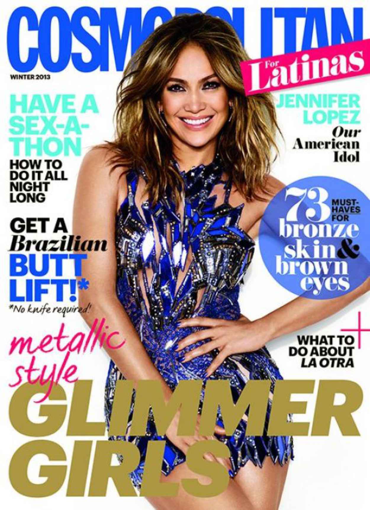 Jennifer Lopez - Leggy, Cosmo for Latinas Winter 2015 Issue-3