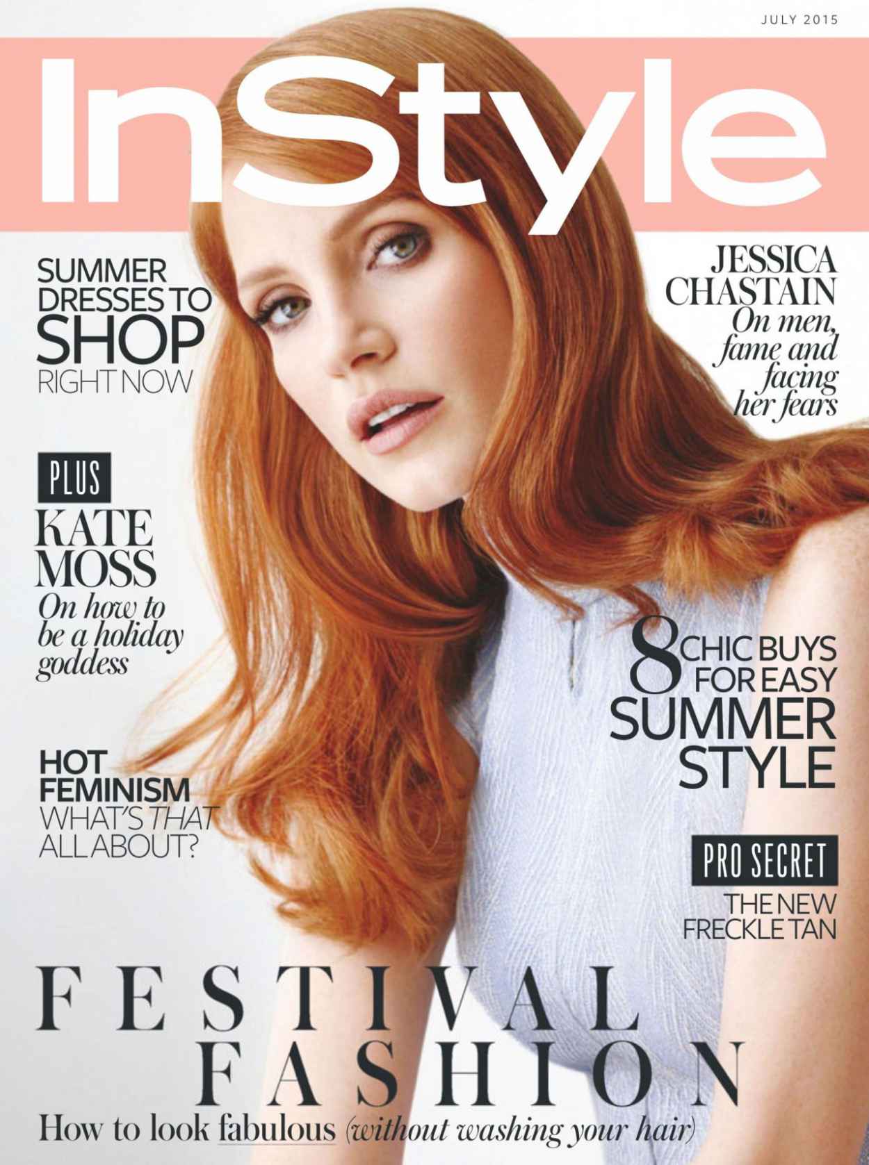 Jessica Chastain – InStyle Magazine (UK) July 2015 Issue – celebsla.com