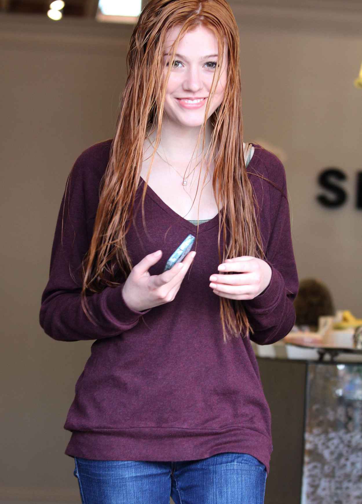 Katherine McNamara Leaving A Salon In West Hollywood - March 2015-1