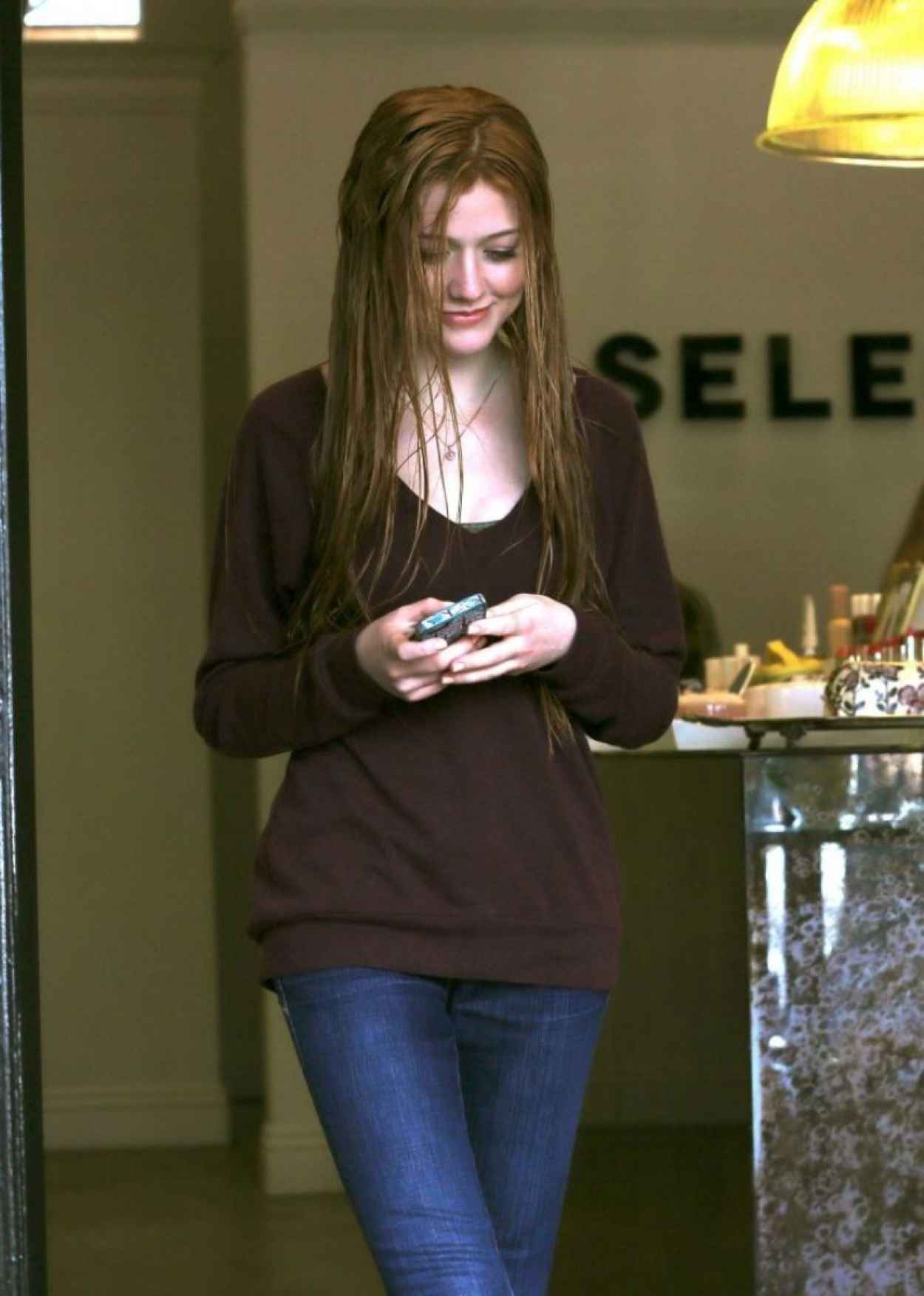 Katherine McNamara Leaving A Salon In West Hollywood - March 2015-2
