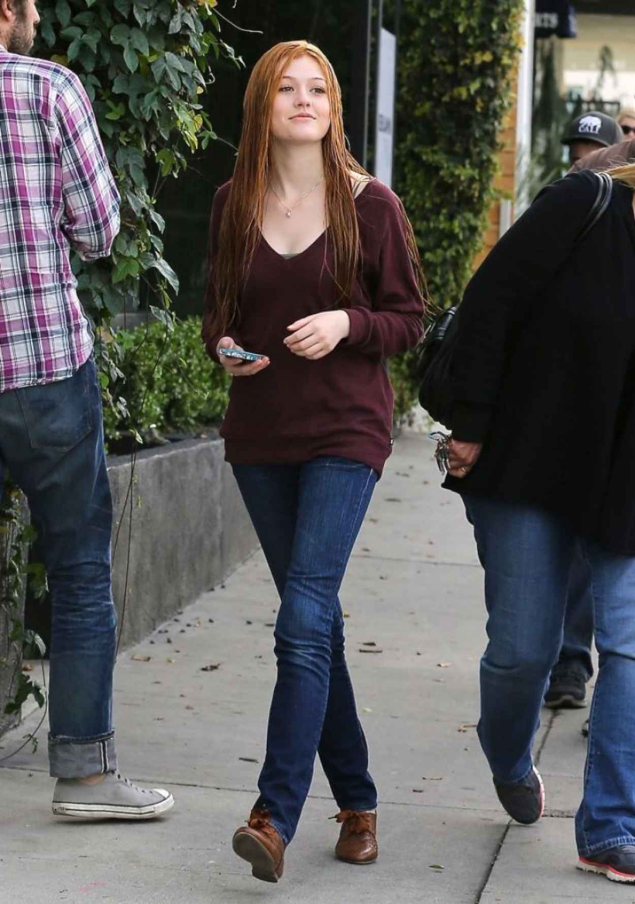 Katherine McNamara Leaving A Salon In West Hollywood - March 2015-4