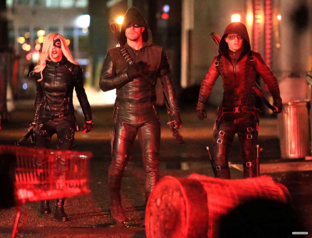 Katie Cassidy On The Set Of Arrow In Vancouver Feb 2015