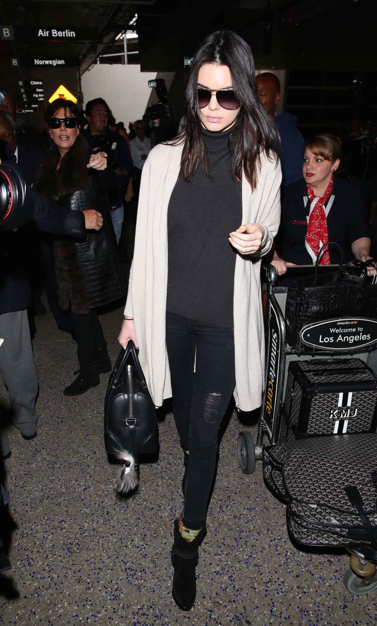 Kendall Jenner at LAX Airport, March 2015 – celebsla.com