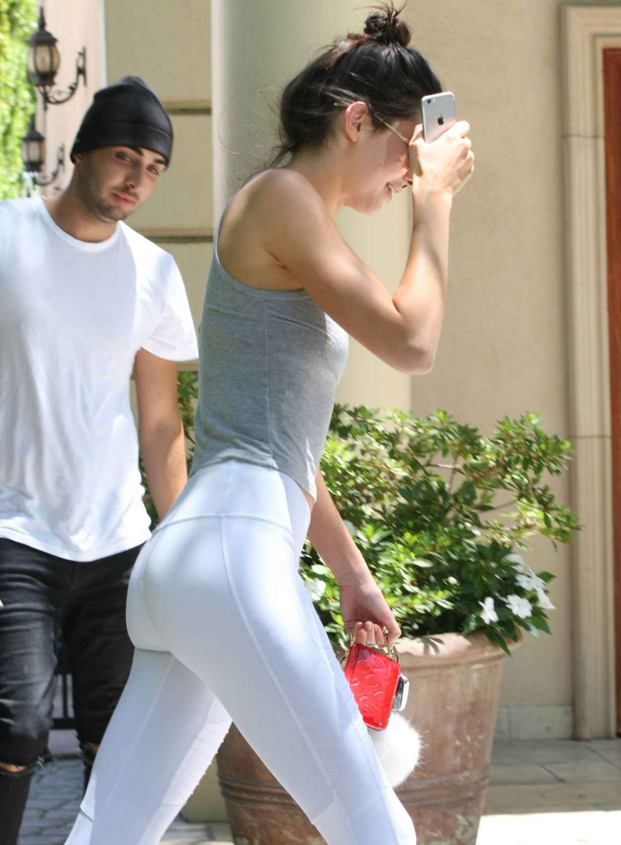 Kendall Jenner Booty In Tights Out In Beverly Hills July 2015