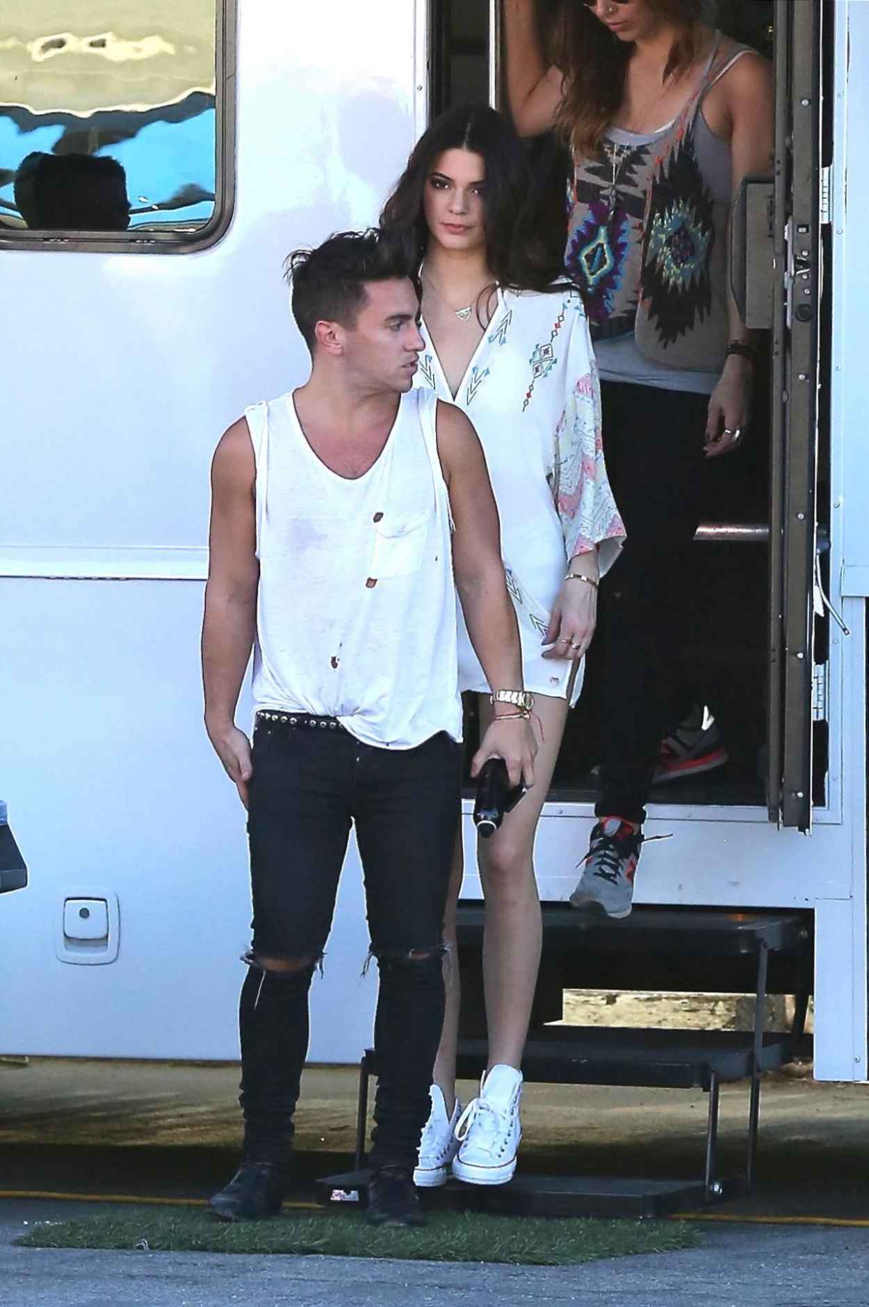 Kendall Jenner – Candids from Photoshoot at the Pink Motel in Sun ...