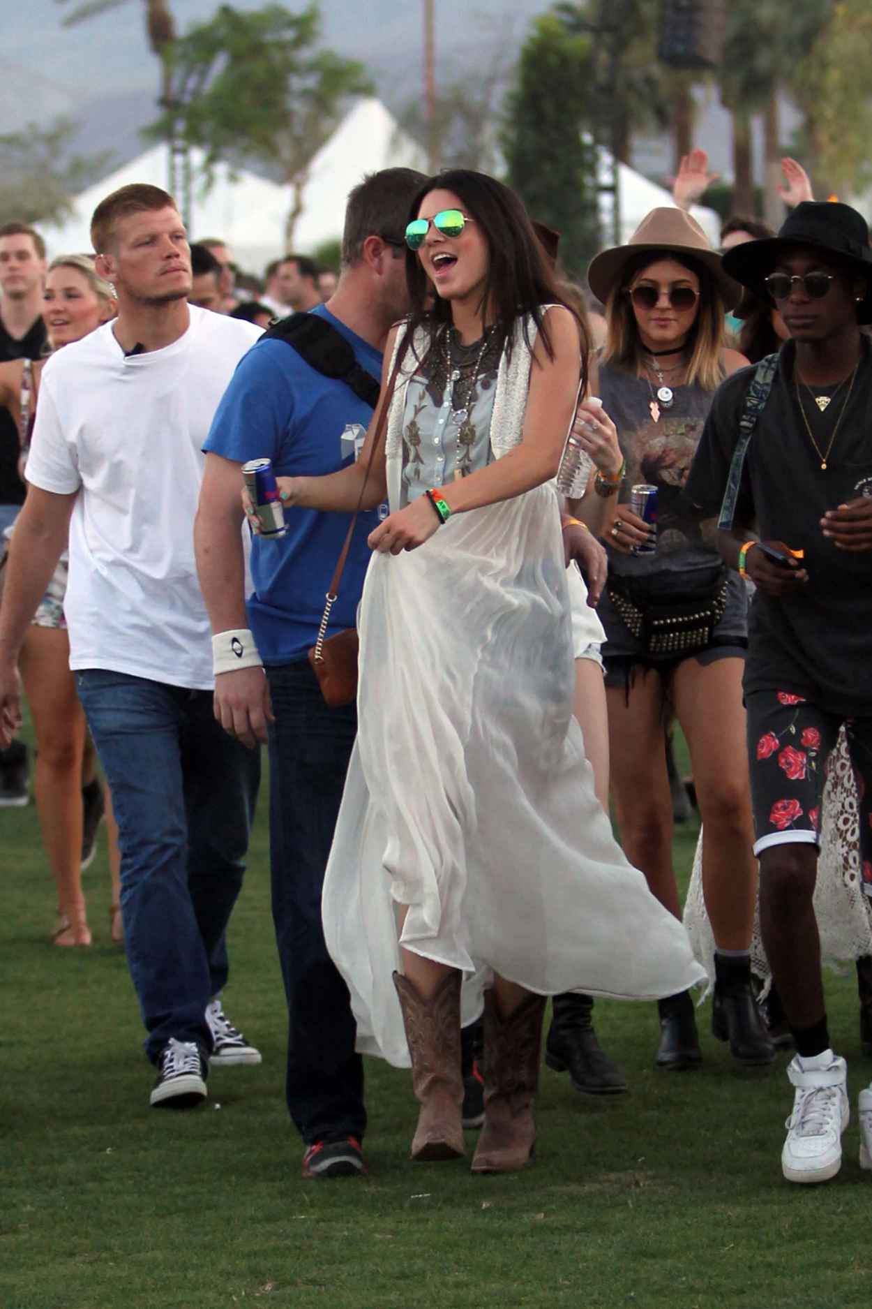 Kendall Jenner Leggy in Shorts at the Coachella Festival 2015 in Indio ...