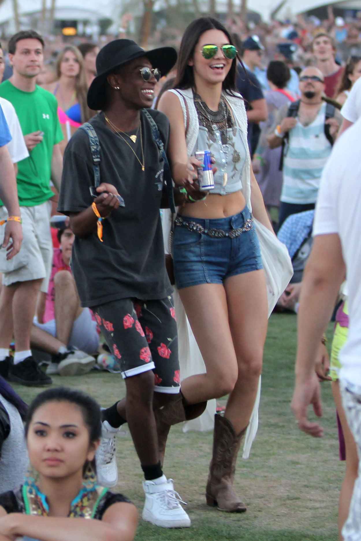 Kendall Jenner Leggy in Shorts at the Coachella Festival 2015 in Indio ...