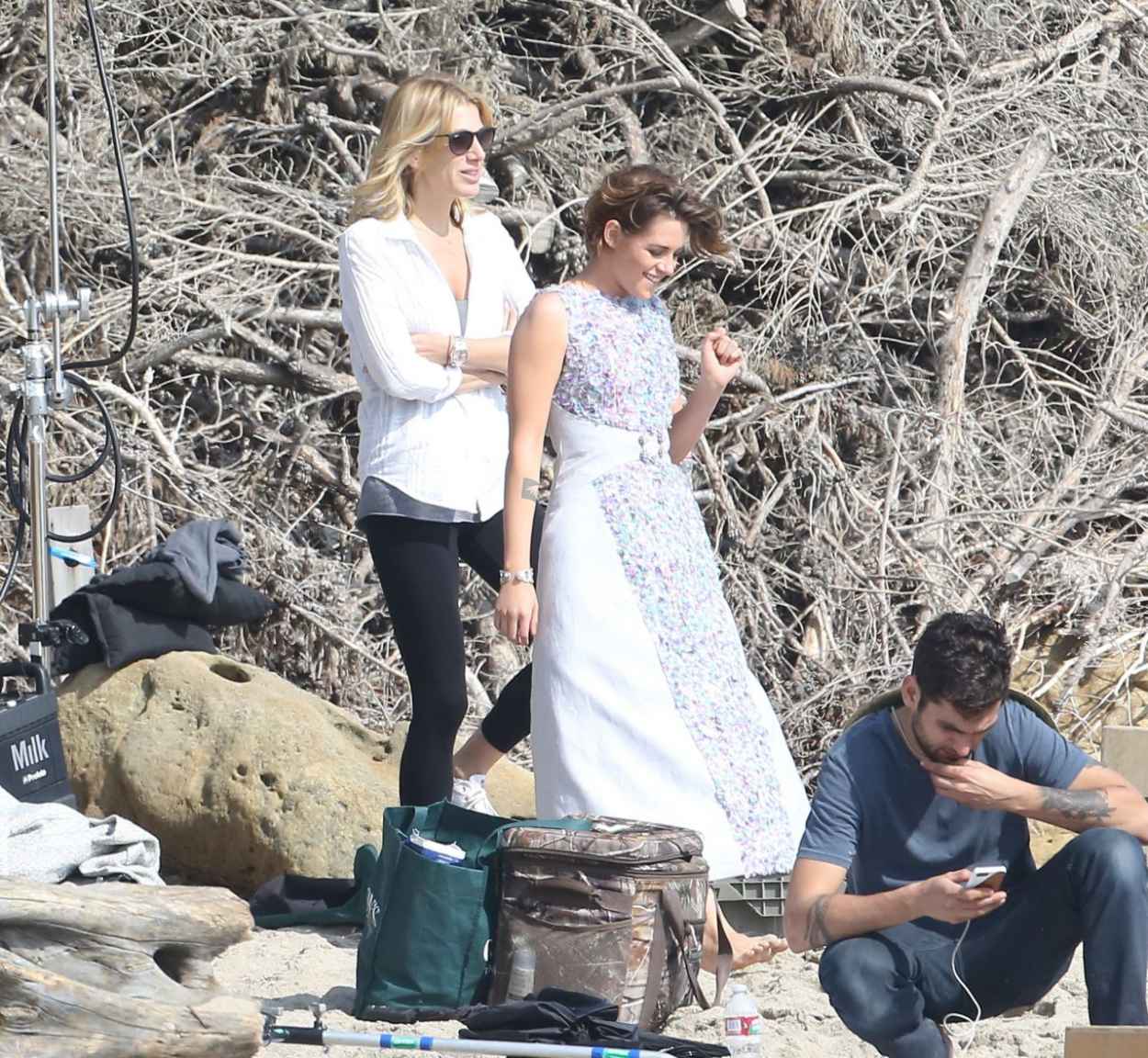 Kristen Stewart – On the Set of Chanel Photoshoot in Malibu, Feb. 2015