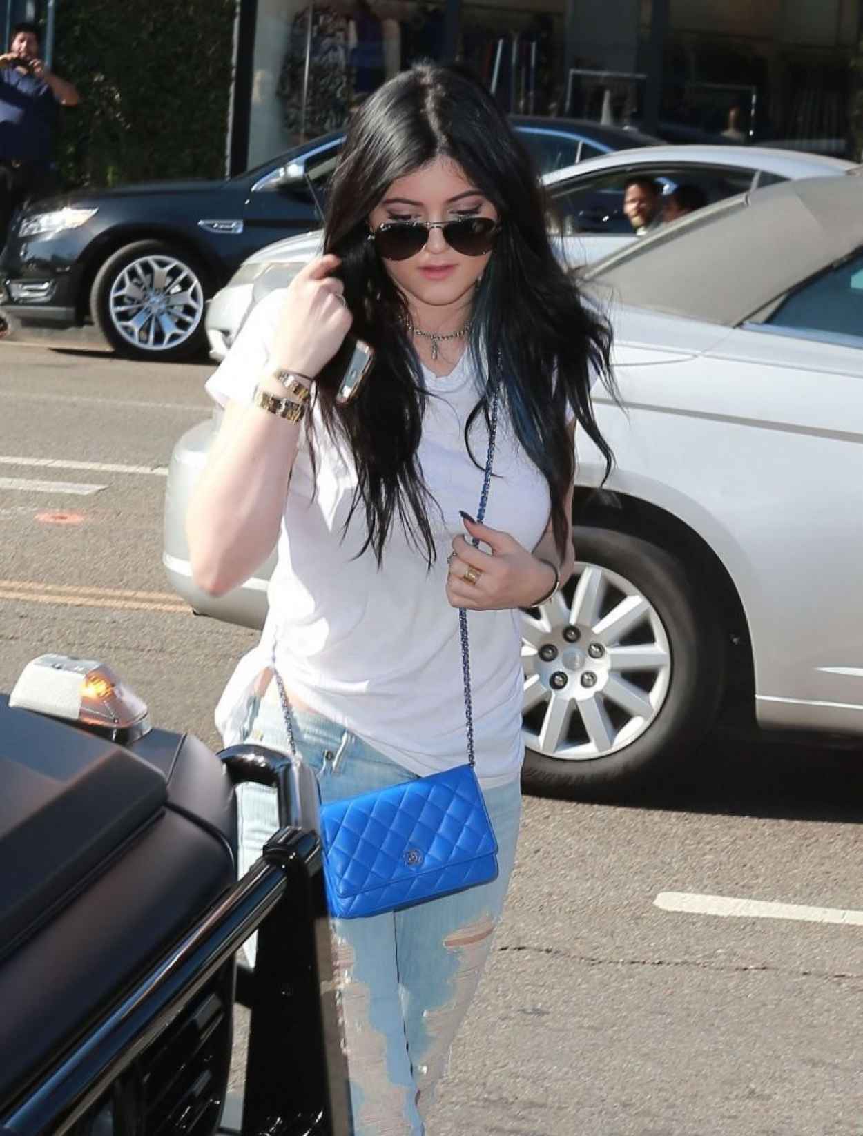 Kylie Jenner in Jeans in West Hollywood, Los Angeles-1