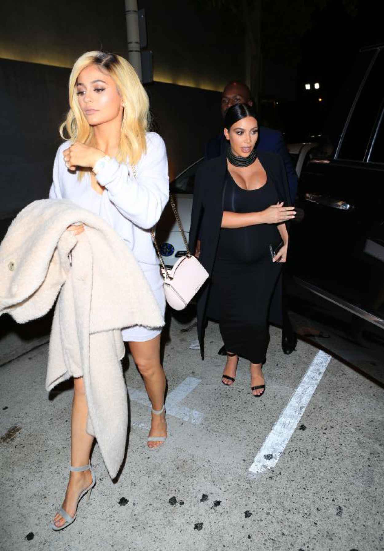 Kylie Jenner& Kim Kardashian at Craigs Restuarant in West Hollywood